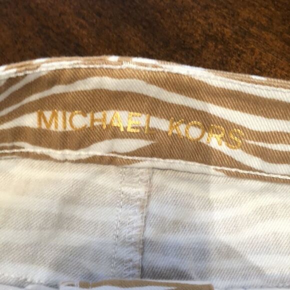 NWOT Awesome Michael Kors Leopard Stripe Shorts 0 - Picture 5 of 6